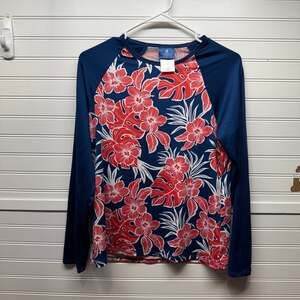 Caribbean Joe Women’s Standard Long Sleeve Rashguard UPF Sun Protection Size M